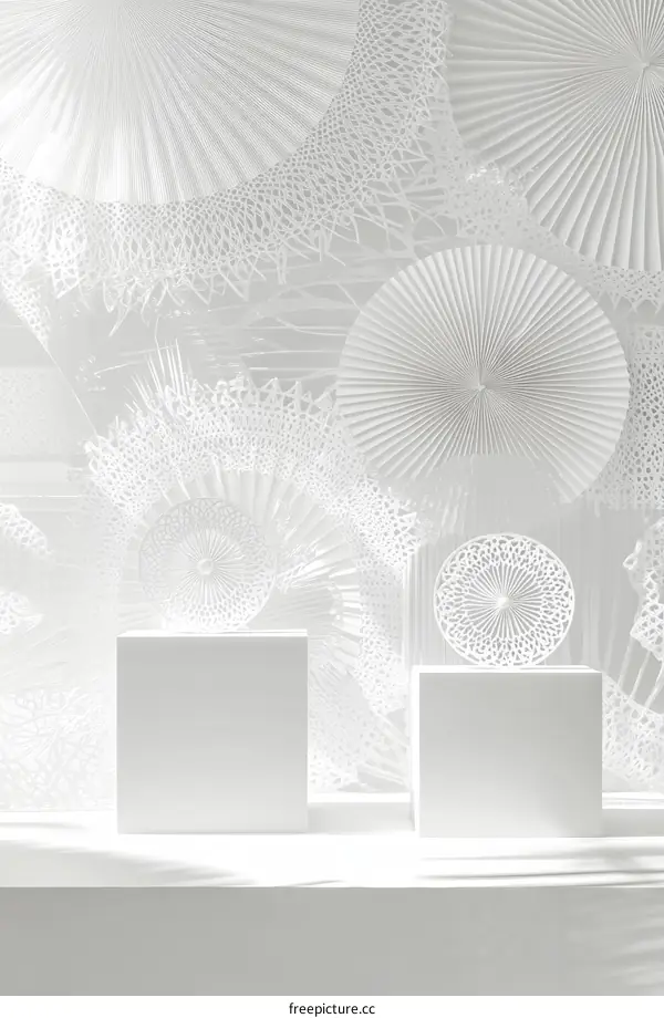 Abstract White Minimalist Display Background