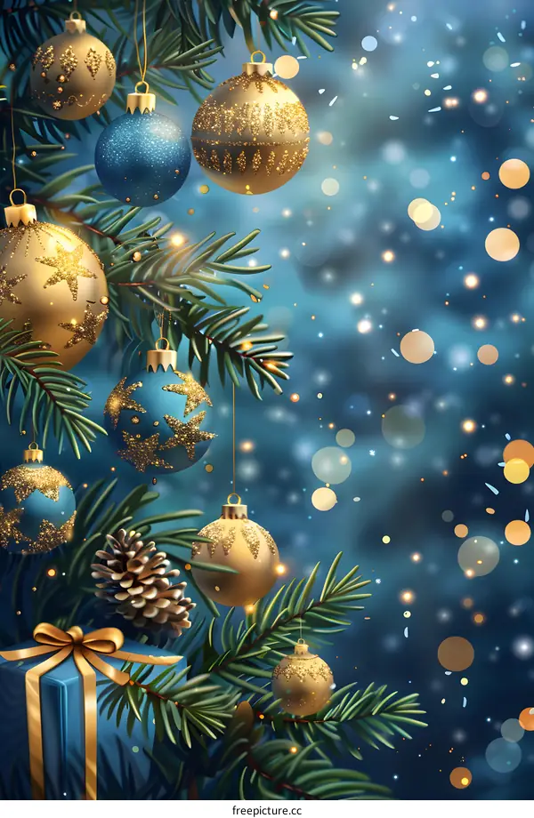 Christmas tree decorated with Christmas decorations