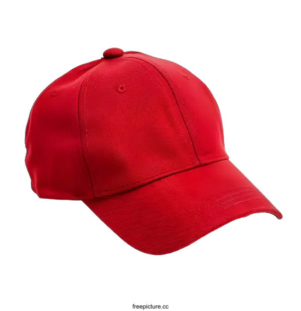 [Transparent Background PNG]Red Baseball Cap on White Background