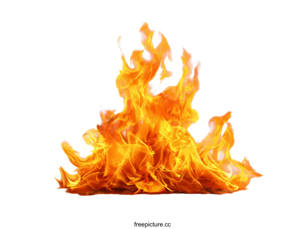 [Transparent Background PNG]Fierce Flames Against a White Background
