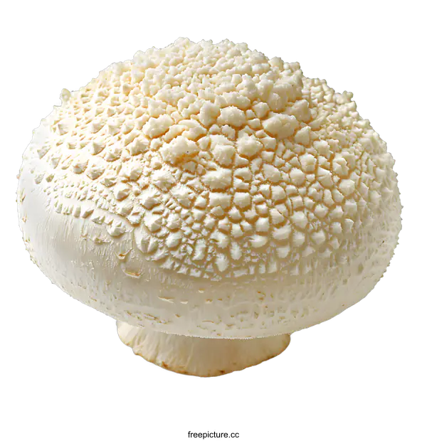 [Transparent Background PNG]A white mushroom on a white background