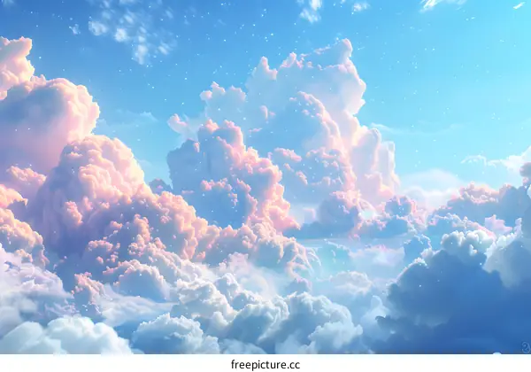 Beautiful anime sky illustration