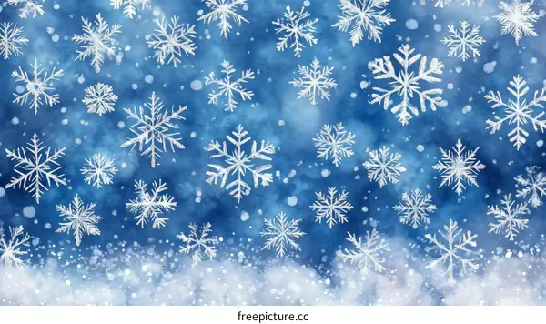 Winter Snowflake Background Illustration