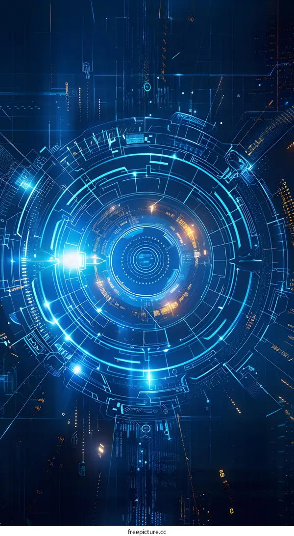 Abstract Technology Background With Futuristic Design