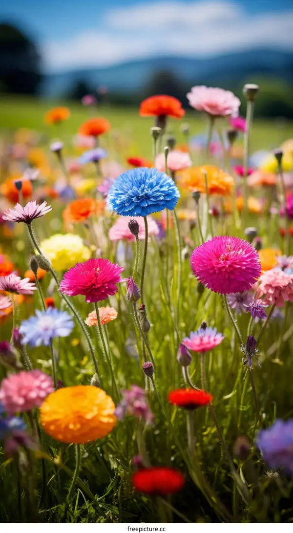 Colorful Wildflowers in a Meadow