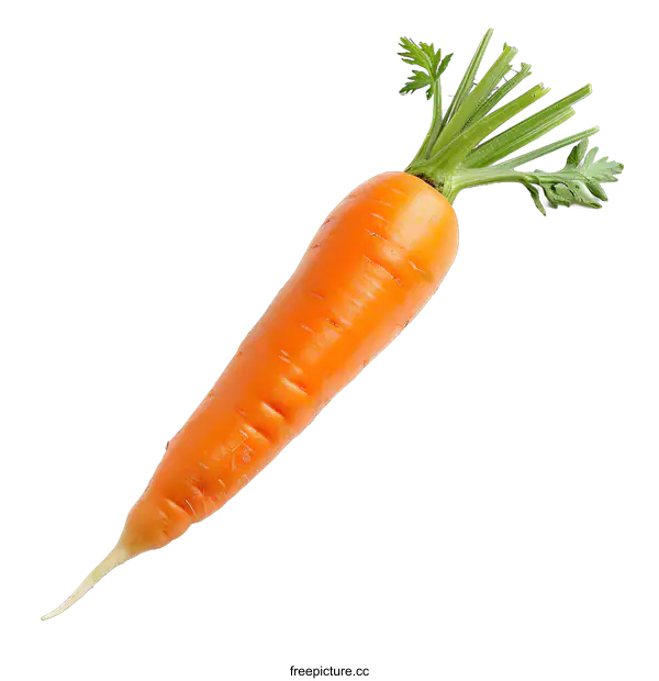 [Transparent Background PNG]Fresh Orange Carrot Isolated on White Background