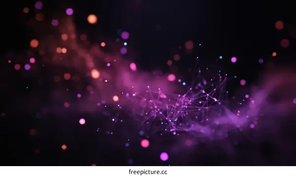 Abstract Digital Network of Particles