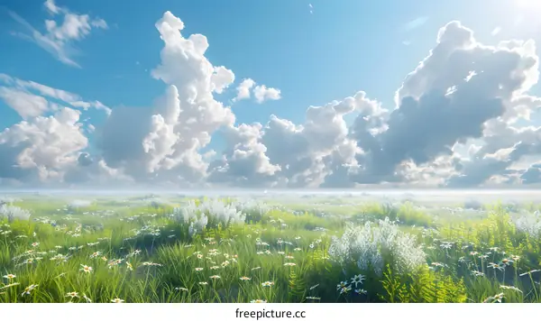 The vast grassland scenery