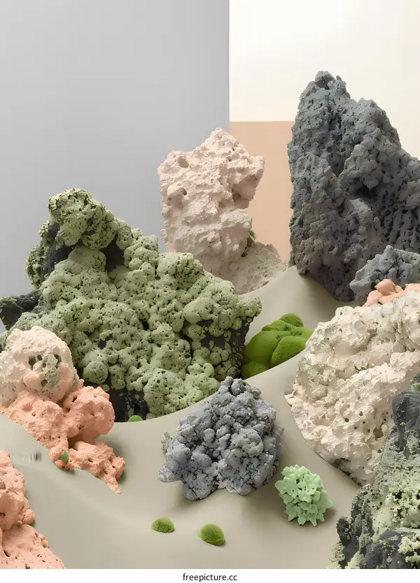 Abstract Art Photography of Rocks and Moss