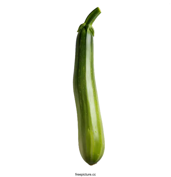 [Transparent Background PNG]Green Zucchini Vegetable Isolated On White Background