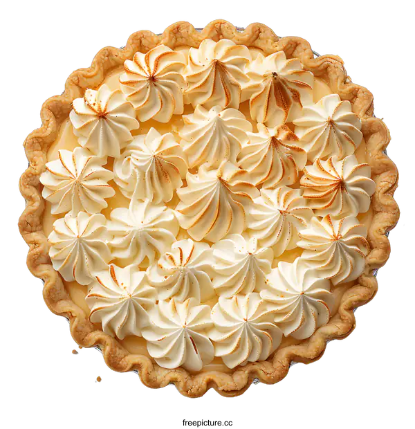 [Transparent Background PNG]A delicious looking lemon meringue pie