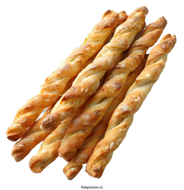 [Transparent Background PNG]Freshly Baked Breadsticks on White Background