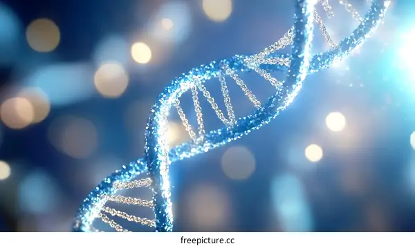 DNA Double Helix Scientific Illustration