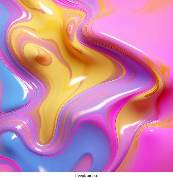Vivid Fluid Abstract Art Painting