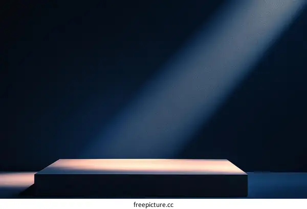 Empty Dark Product Display Stage