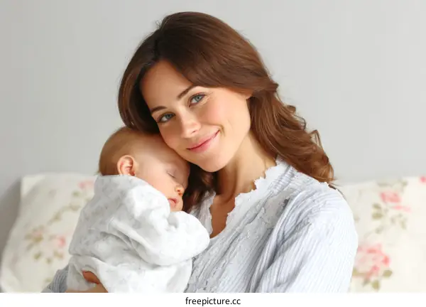 Mother and Baby Close Up Moment