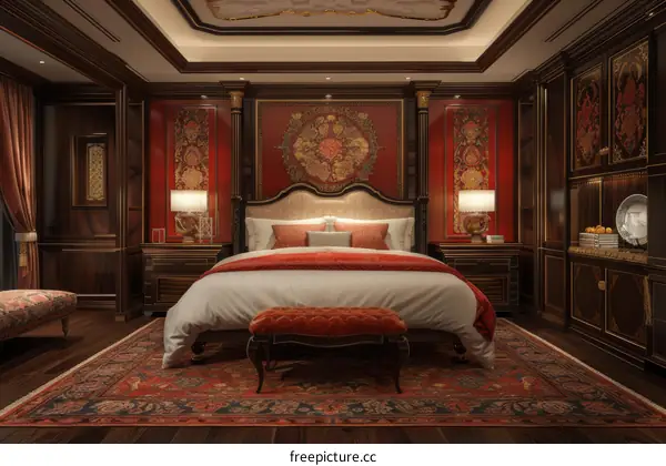 Luxury Bedroom Interior Design Illustration