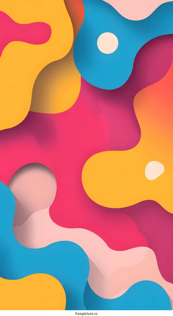 Abstract Colorful Liquid Shapes Background Design