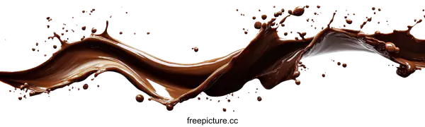 [Transparent Background PNG]Chocolate Splash Abstract Art