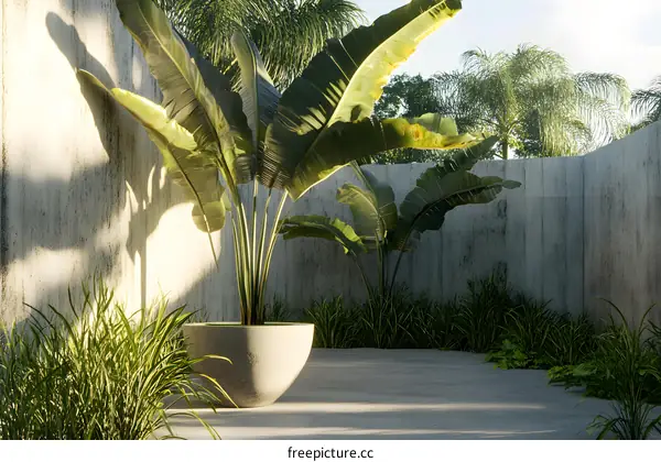 Tropical Minimalist Garden Design
