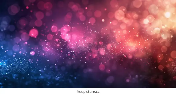 Glowing pink blue purple glitter lights background