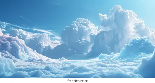 Spectacular Blue Sky and White Cloudscape