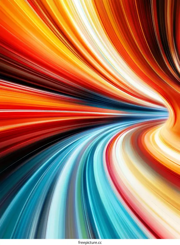 Abstract Colorful Speed Tunnel