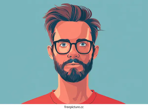 Portrait of a man with glasses and a beard