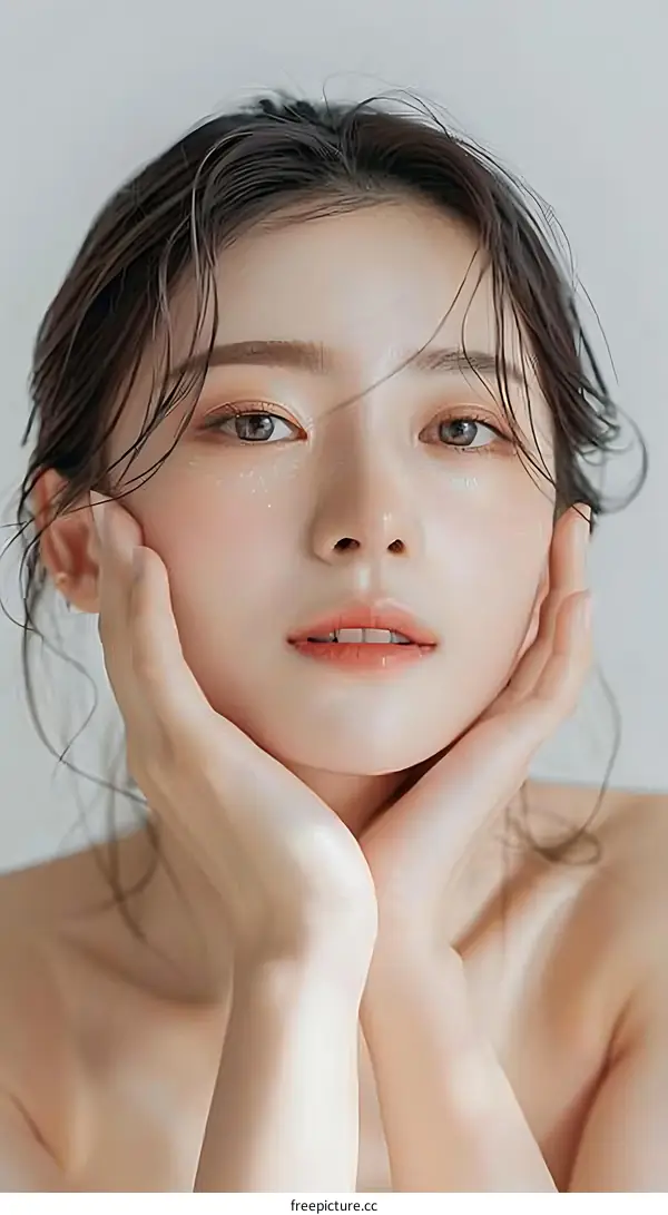 Beautiful Asian Woman Portrait with Soft Lighting