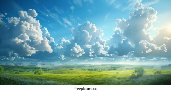 A Breathtaking Summer Day Scenic Landscape