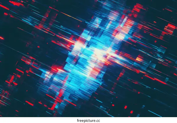 Abstract Digital Glitch Art Background