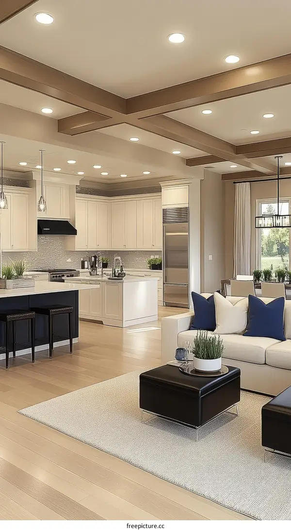 Open Concept Kitchen and Living Room Design