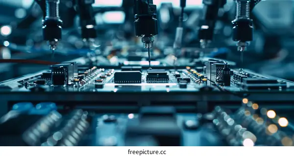 SMT Machine Soldering Circuit Board in Factory