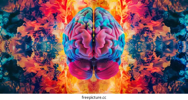 Colorful Abstract Depiction of the Human Brain