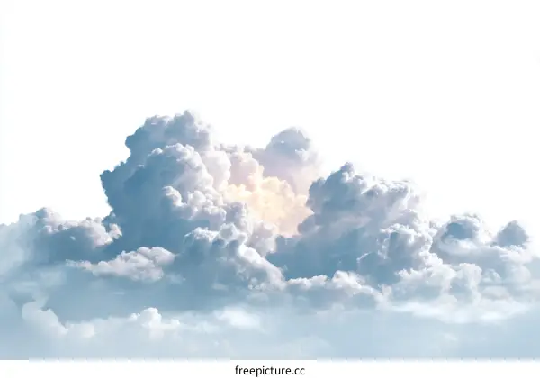 Stunning Cloudscape Against a White Background