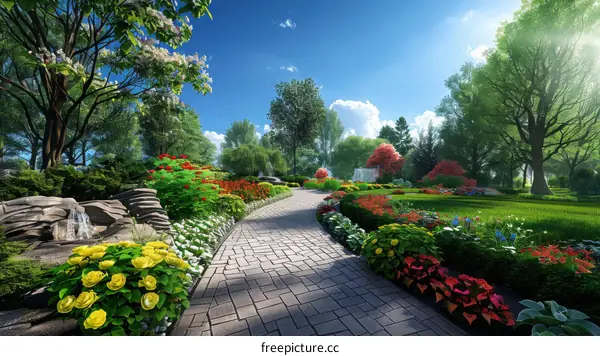 A beautiful garden path