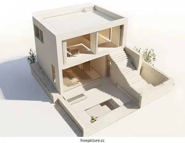 Modern House Architectural Design Model