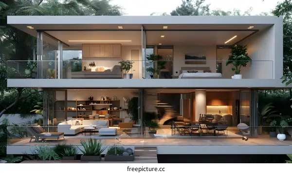 The rendering of interior design