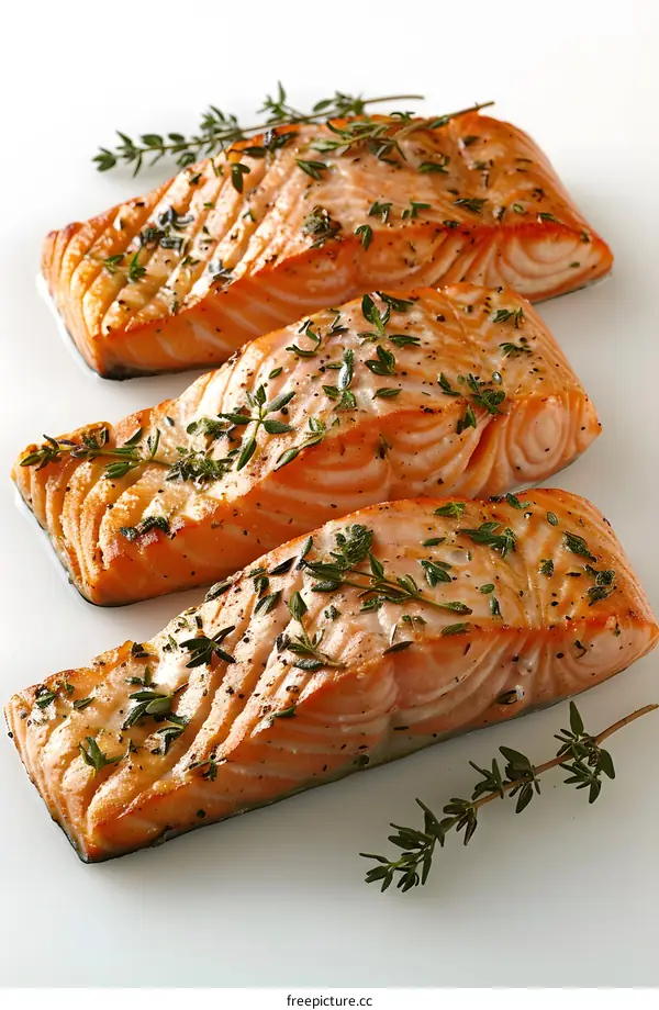 Delicious Grilled Salmon Fillets with Thyme