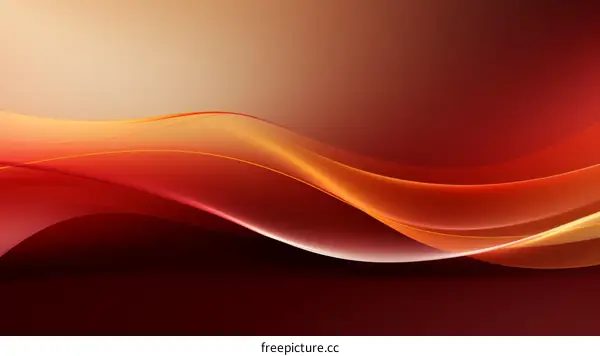 Abstract Red and Orange Wavy Lines Background