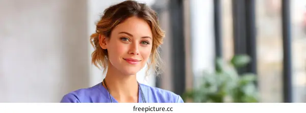 Confident Female Nurse in a Professional Setting
