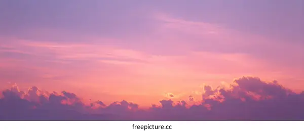 Beautiful Sunset Sky with Colorful Clouds