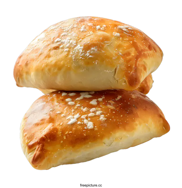 [Transparent Background PNG]Two baked and stacked square pies