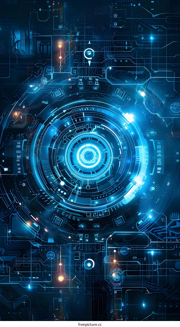 Blue technology background