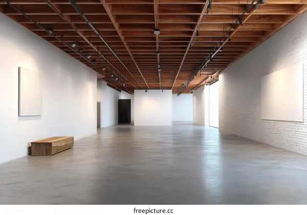 Modern Empty Art Gallery Interior Design