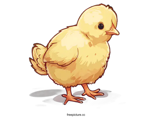 [Transparent Background PNG]Cute Little Yellow Chick Illustration