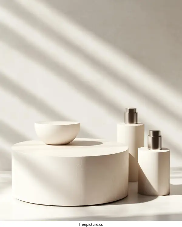 Minimalist Display of Beauty Products