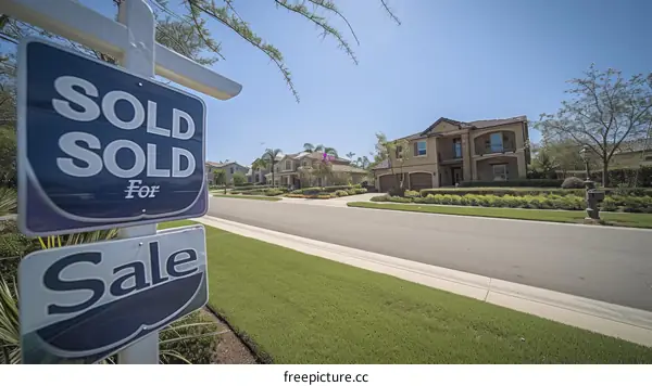 Sold sign in front of a house