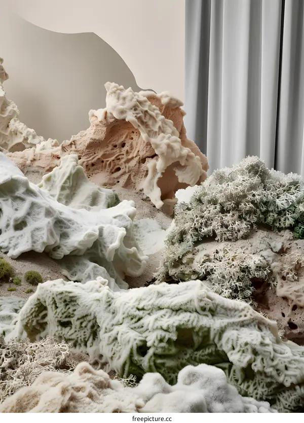 Abstract Art with  Soft and Textured Forms