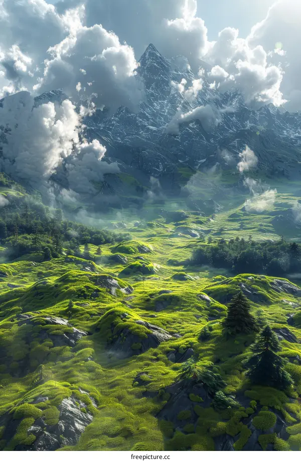 Majestic Mountain Scenery with Lush Valley